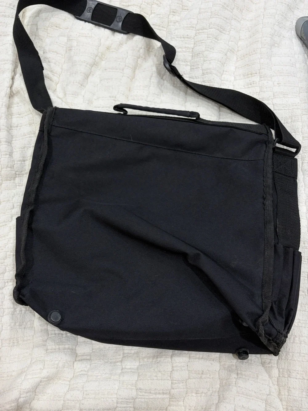 Ben Sherman Black Canvas Messenger Satchel